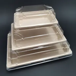 डिस्पोजेबल biodegradable खोई सुशी खाद्य ट्रे