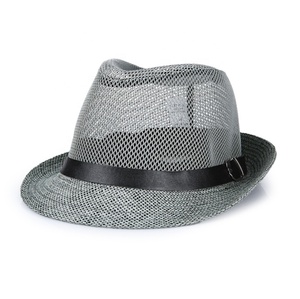 Venta al por mayor <span class=keywords><strong>trenza</strong></span> flexible Fedora sombreros Retro Sun Mesh Beach Panamá Cap transpirable sombreros de copa Jazz sombreros de paja de ala corta con banda de cinturón - Product Image 2