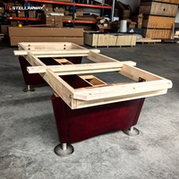 Table de billard américain Stellarway 8 pieds, taille standard, en bois massif, avec poches dissimulées, tapis en laine, pour club, bar, salon de luxe