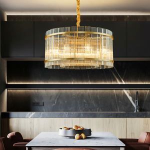 Lámpara colgante moderna grande para sala de estar, candelabro de cristal de lujo dorado nórdico para techos altos de Villa - Product Image 2