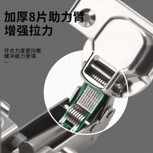 Wholesale Stainless Steel <b>Cabinet</b> Hinge for Bedroom and Home Office 90 Degree Wide Angle Hydraulic Folding Doors - Product Image 4