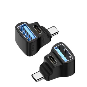 Adaptor OTG Tipe C 3.1 ke USB 100W, pengisian daya 10Gbps 8K60Hz konsol Game Laptop ponsel 2 in 1 menghubungkan USB stick Mouse