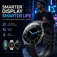 KM100 Nuovo Smartwatch con Schermo Curvo Rotondo Modalità Sportive Torcia Monitoraggio Salute Fitness IP68 Impermeabile per Uomini e Donne