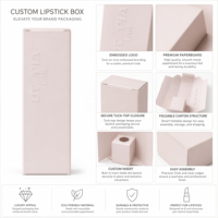 Boîte en papier personnalisée pour rouge à lèvres, boîte cosmétique pliante de luxe avec insert, logo personnalisé imprimé, emballage cadeau pour rouge à lèvres