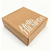 Boîte d'emballage postale et cadeau en papier kraft recyclable conforme PPWR, impression offset personnalisée, monomatériau, sans plastique