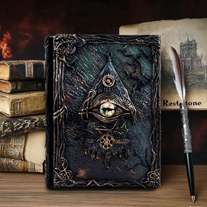 Cuaderno Cthulhu con impresión 3D y encuadernación cosida, el misterioso regalo del ojo, recambio de hojas sueltas - Product Image 1