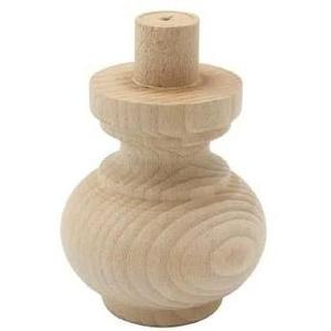 Pied en bois de noyer de forme moyenne avec pieds de meubles à chevrons 75X80 - Product Image 1