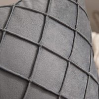 Housse de coussin en velours uni de style nordique, brodée à carreaux, coussin de canapé de luxe pour la décoration de la maison