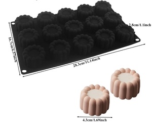 15-cavity oluk yıldız çikolata silikon kalıp kalp şekli mus çikolata buz küpleri şeker sabun kalıp çiçek şekli kek kalıp - Product Image 4