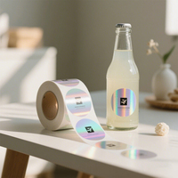 Pour les cosmétiques en verre Code argent/or prévention inviolable traçable autocollant d'hologramme découpé à l'emporte-pièce pour la protection de la marque