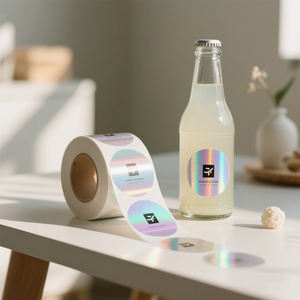 Per argento/oro codice di vetro cosmetici a prova di manomissione tracciabile personalizzato Die taglio ologramma adesivo per la protezione del marchio - Product Image 5