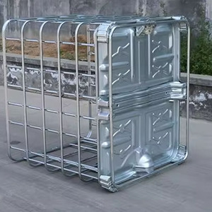 Cage en acier galvanisé haute résistance <span class=keywords><strong>pour</strong></span> IBC et accessoires <span class=keywords><strong>pour</strong></span> conteneurs IBC <span class=keywords><strong>pour</strong></span> réservoirs IBC de <span class=keywords><strong>1000</strong></span> <span class=keywords><strong>litres</strong></span>, palettes/réservoirs/capsules/vannes - Product Image 4