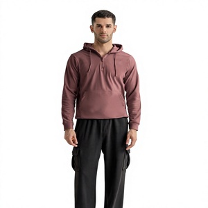 Sudadera con Capucha y Cierre de Cremallera para Hombre, Color Sólido, Tejido de Punto, Corte Regular, para Otoño - Product Image 4