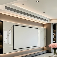 Meuble TV mural minimaliste à texture pierre, console TV intégrée moderne avec rangement pour appartement design