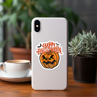 50 nordische Halloween-Graffiti-PVC-wasserdichte Deko-Aufkleber für Wasserbecher, Handys und grenzüberschreitende Feiertagsverpackungen
