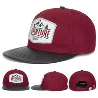 Personalizado 6 paneles de moda ajustable verano Unisex algodón cuero Snapback gorra deportes gorras para protección solar al aire libre