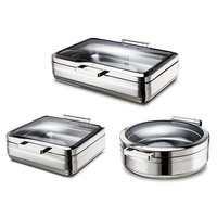 Chauffe-Plat Rectangulaire Hydraulique Commercial 4L De Lux pour Buffet, Idéal pour Restaurants à Dubaï, avec Chauffe-Plat Carré pour Hôtels