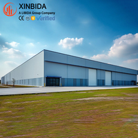 Hangar d'entrepôt en acier léger OEM/ODM 16x36m, résistant au vent de 100-150 km/h, abri de jardin pour atelier de soudure en acier