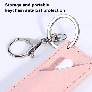 Étui à stylos portable en cuir PU, organiseur, <span class=keywords><strong>pochette</strong></span> à crayons suspendue, simple, avec clip pour stylo, <span class=keywords><strong>pochette</strong></span> à stylos avec porte-clés pour <span class=keywords><strong>Apple</strong></span> <span class=keywords><strong>Pencil</strong></span> - Product Image 4