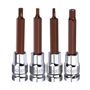 Clé à douille allongée Tuosen, hexagonale métrique 12 mm, à emboîtement par compression, pour clé électrique - Product Image 1