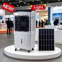 Refroidisseur d'air évaporatif solaire 24h/24, 3600m³/h, à haut débit d'air, ventilateur de refroidissement rechargeable pour intérieur et extérieur