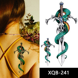 Autocollants de <span class=keywords><strong>tatouage</strong></span> temporaire par transfert d'eau à motifs de dragons variés, faux tatouages de mode pour la moitié du bras, pour la décoration corporelle - Product Image 4