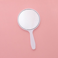 Vente en gros logo personnalisé Mini miroir cosmétique rond Miroir de maquillage portable en ABS pour femmes