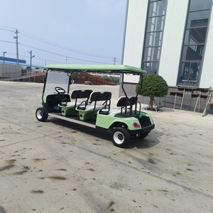 6 Passenger Electric Sightseeing Golf Cart Light Green Body - Product Image 2