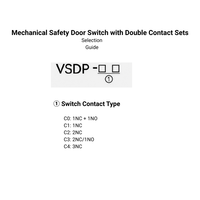 Interrupteur de sécurité mécanique Doingwin VSDP à double contact IP67, interrupteur de fin de course de sécurité pour machines-outils CNC