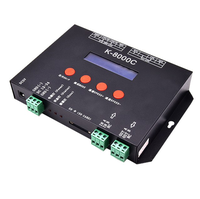 Contrôleur de pixels LED K8000C 8 ports, programmable hors ligne par carte SD, compatible SPI DMX512, WS2811, WS2812, SK6812 pour bande LED à pixels