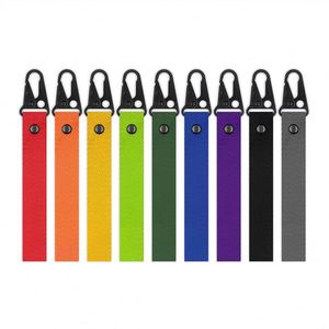 Dragonne courte robuste tressée et brodée avec mousqueton métallique durable pour motards et activités de plein air - Product Image 3
