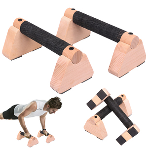 Soportes de Madera Maciza Resistentes KECKTON para Ejercicios en Casa, con Barra de <span class=keywords><strong>Flexiones</strong></span> Cómoda - Product Image 1