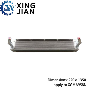 חלקי חילוף למערכת תמסורת של מעמיס גלגלים, רדיאטור תואם ל-<span class=keywords><strong>XGMA</strong></span> 956N (צלעות/צינורות/רצועות אלומיניום-נחושת) 220*1350 מ\\\"מ - Product Image 4