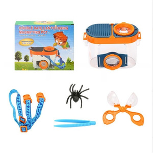 Lupa educativa para niños, juguete para exploración en el aula y al aire libre, caja de plástico con doble lente para observación de insectos - Product Image 5