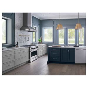 סגנון גותי ארונות מטבח עץ כהה ומבטא ברזל - Product Image 2