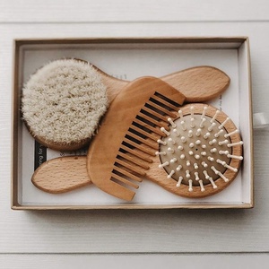 Peigne en bois naturel, brosse à cheveux pour nouveau-né et bébé, lot de 12 pièces - Product Image 2