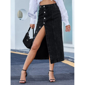 Gonna midi in denim - Product Image 1