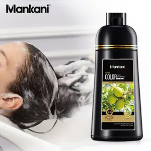 Shampoo de cor capilar instantânea de 420ml, shampoo mágico de alta qualidade para cabelos pretos e cabelo nutritivo