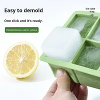Nouveau 6 trous grand carré durable manuel sorbetière ménage fait à la main bricolage couvercle sans odeur boîte en silicone de qualité alimentaire