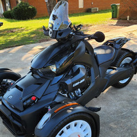 Kit de Carenado de Asiento de Fibra de Carbono para Motocicleta Trike Ryker 600 2019-2025, Cubierta Trasera del Asiento, Kit de Carrocería, Negro