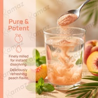 Poudre de thé glacé Peach Beauty au collagène et biotine, mélange pour boisson, complément bien-être féminin, fabricant OEM en marque blanche
