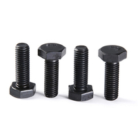 Boulons haute résistance vis hexagonales extérieures noires vis à tête de boulonnage à nœud en acier accessoires de quincaillerie de fixation pouces fournis ronds