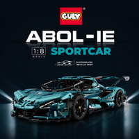 GULY 10612 1:8 Ensemble de blocs de construction mécaniques Hypercar 3468 pièces Kit de modèle d'ingénierie pour les passionnés et les fans d'automobiles adultes