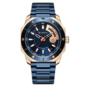 CURREN Offre Spéciale – montre-bracelet étanche en acier inoxydable pour homme, affichage de la semaine, calendrier, à Quartz, 8344