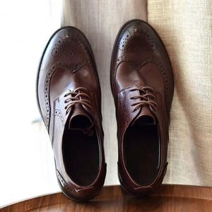 Nouvelle Tendance : Chaussures Habillées en Cuir Véritable pour Hommes – Idéales pour Affaires, Mariages, Automne – Imperméables, Respirantes, Légères, à Lacets, Souples et Confortables - Product Image 4