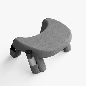 Multi-Functional Laptop Pillow With Cup Holders <b>For</b> Sofa <b>Bed</b> Office Use Dark Gray Light Gray Polyester Memory Foam Core - Product Image 5