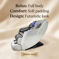 Fauteuil de massage électrique JINGTOP 2026, pliable et portable, avec fonction zéro gravité, rail SL, pétrissage Shiatsu 3D, en cuir ABS+PU pour massage corporel complet