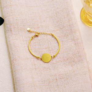Nuovo Design Bracciale da Donna in Acciaio Inossidabile Placcato Oro 18k Lucido con Totem Religioso della Vergine Maria, Braccialetto Cristiano - Product Image 3