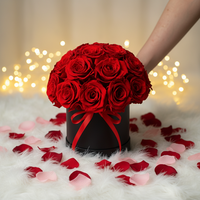 Rose éternelle faite à la main en forme de champignon, en bouquet, cadeau durable 3-5 ans, Saint-Valentin, Fête des Mères
