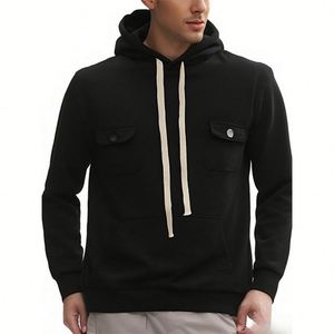 Sudadera con Capucha para Hombre, Mezcla de Poliéster/Algodón, Corte Regular, Gruesa, Ecológica, Antiarrugas, Antipilling, Cortavientos, para Invierno - Product Image 2